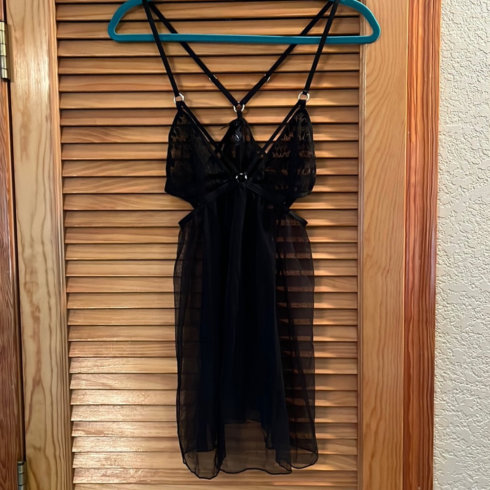 Sexy little black lingerie… adjustable straps, soft fabric